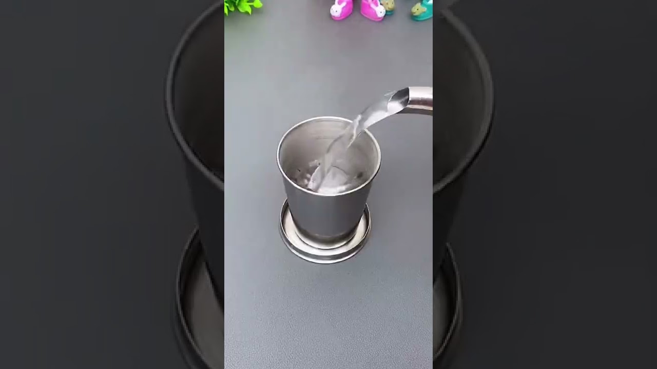 Stainless steel folding water cup 