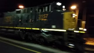 [CSX]3157 ES44AH & ET44AH & SD70MAC Leads Q438-05 Through Fayetteville NC @ Track Speed