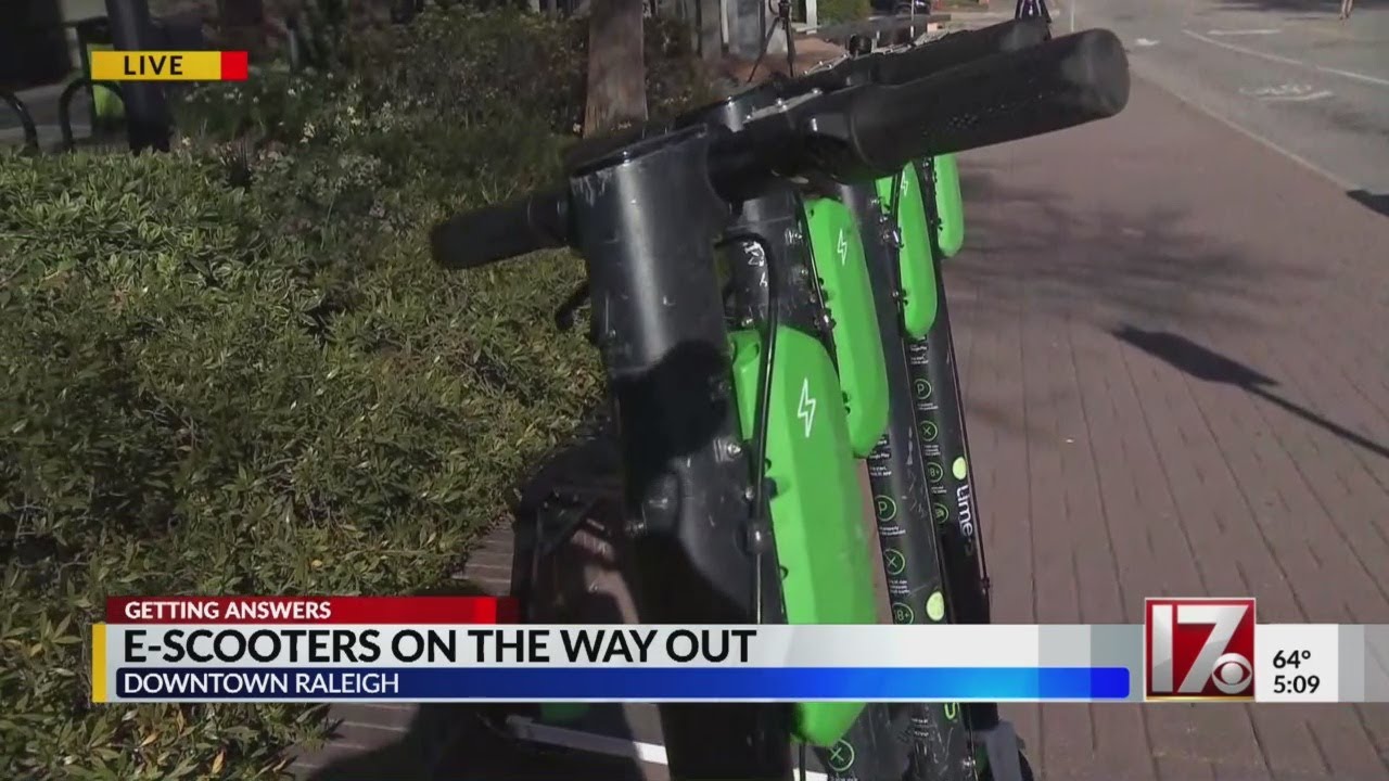 Bird, Lime pulling scooters from Raleigh