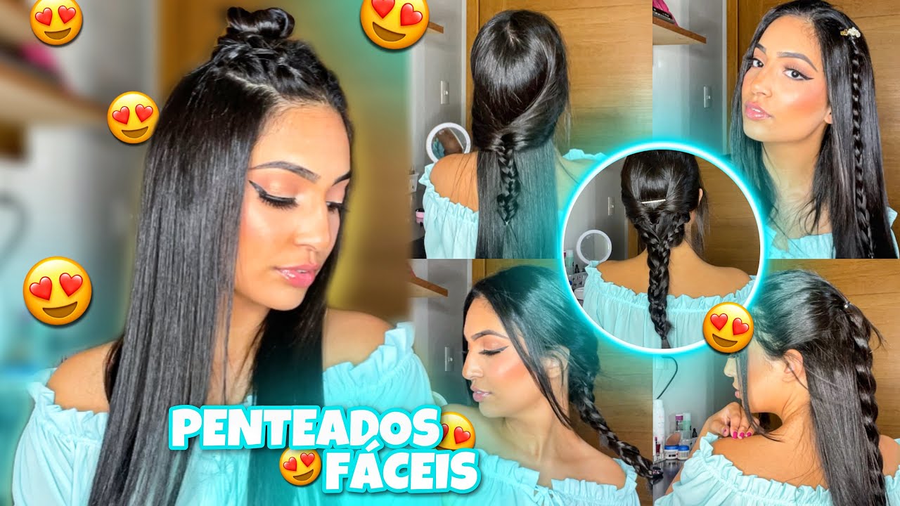 5 PENTEADOS FÁCEIS DE FAZER SOZINHA! - YouTube