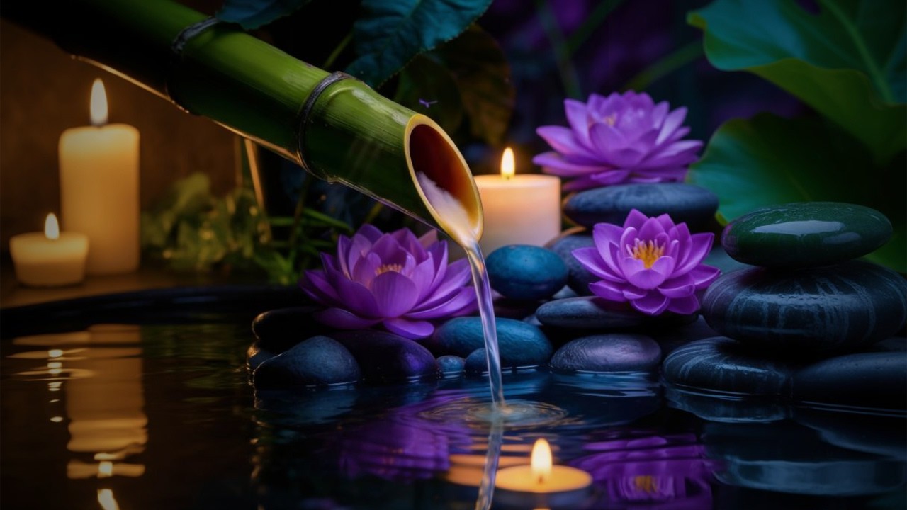 Relaxing Sleep Music 🌿 Bamboo Water Sounds for Deep Sleep, Stress & Anxiety Relief