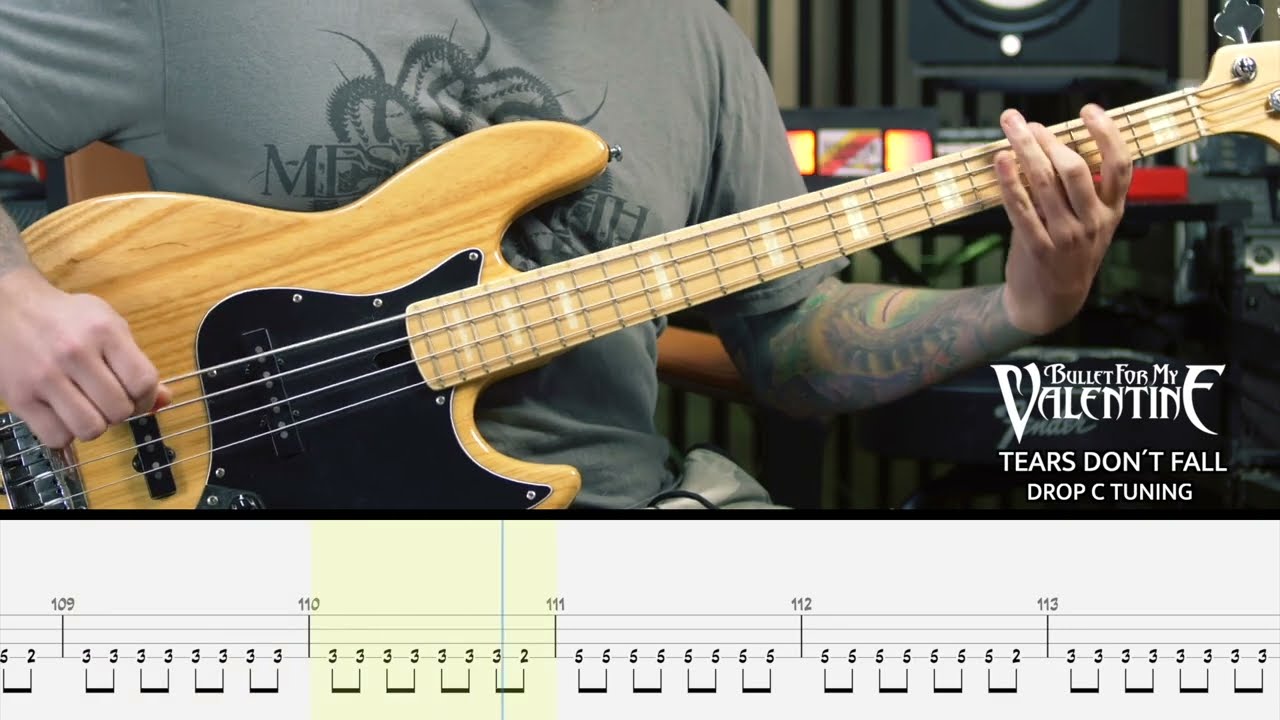 BULLET FOR MY VALENTINE - Tears don´t fall [BASS COVER + TAB]