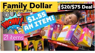 Family Dollar | Trash bag deal! $1.55 an item for 21 items!! $20/$75 scenario