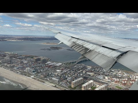 [4K60 HDR] Sunny Spring JFK Landing - Delta 767-400ER