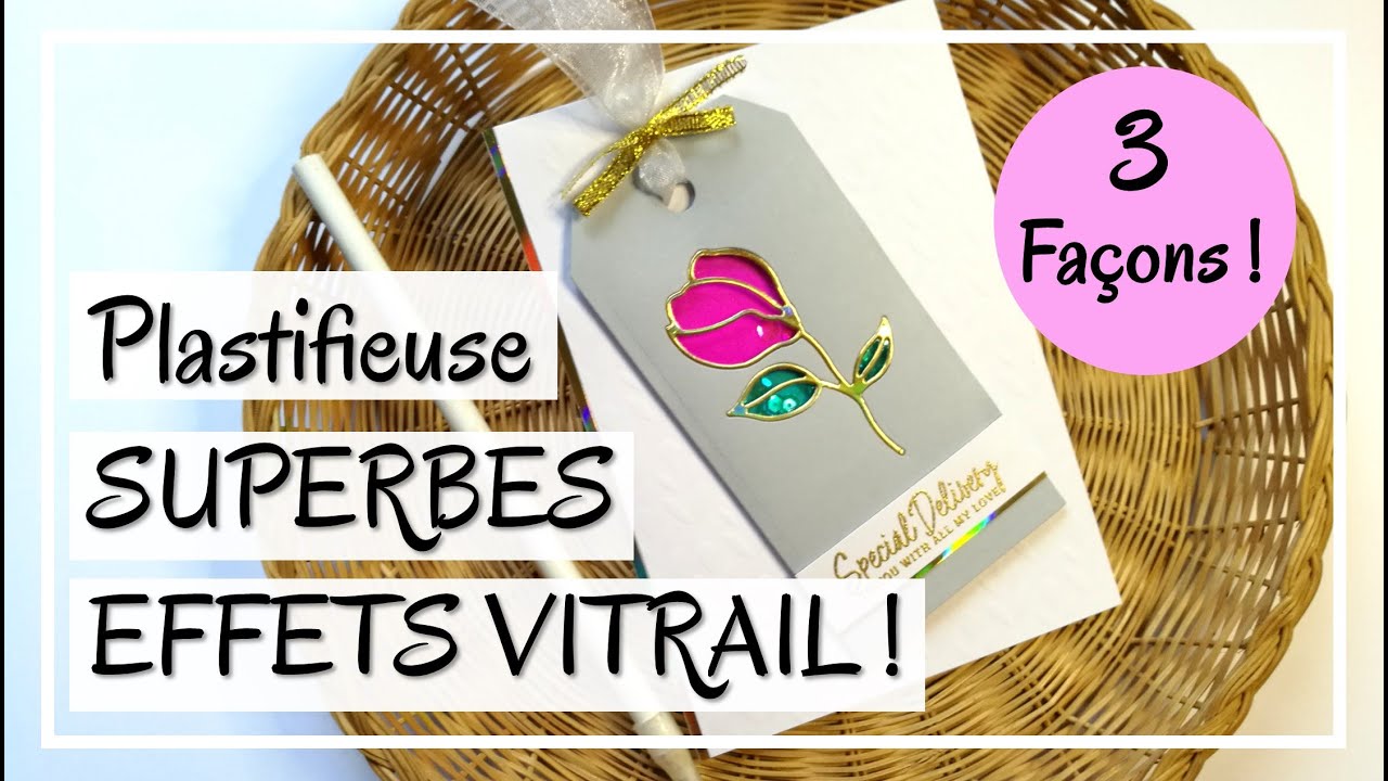 Encore plus de TECHNIQUES avec une PLASTIFIEUSE ! Plus de brillant ! EFFET VITRAIL ! Tuto cartes