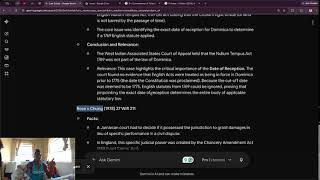 LAW AND LEGAL SYSTEMS (LAW 1010) Tutorial Review: Reception of Law - Week 5