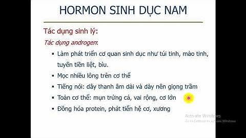Bài Giảng Môn: Dược lý 2- Hormon part 4    Giáo Viên Hướng Dẫn: Cô Dung