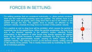 Settling - Mechanical Separation Process