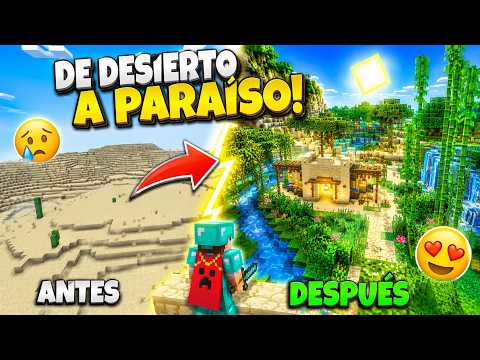 CONVERTÍ el bioma más ABURRIDO de TODO MINECRAFT en un PARAÍSO