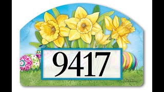 Yard DeSigns Studio M Easter Daffodils Spring Decorative Address Marker Yard Sign Magnet - Overview