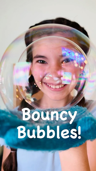 Bouncy Bubbles! Homemade bubble solution!! #stem #bubbles #scienceforkids
