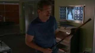 House playing Air Guitar