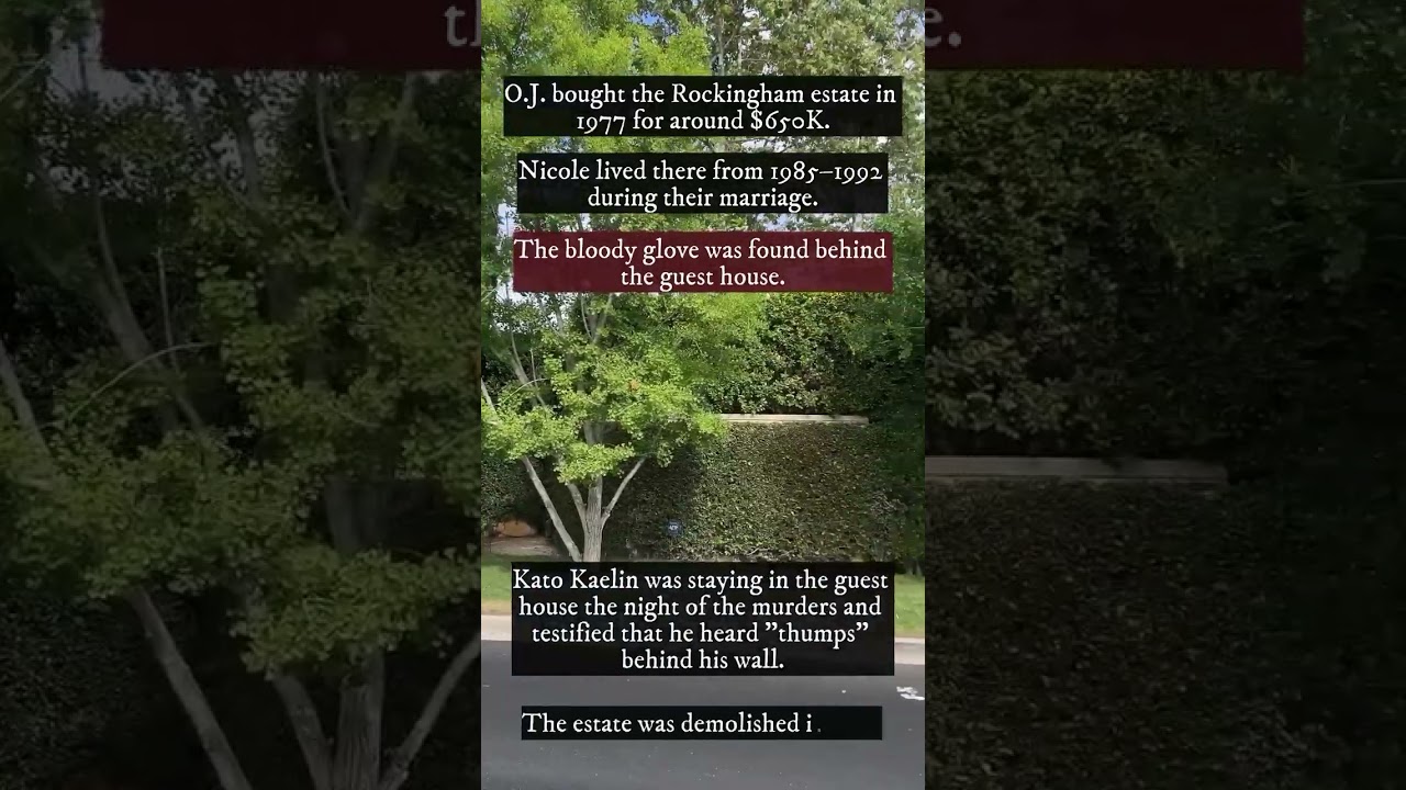 OJ Simpson's former Rockingham estate  