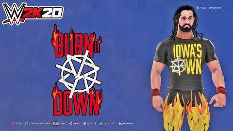wwe 2k20 seth rollins custome attire royal rumble 2018.