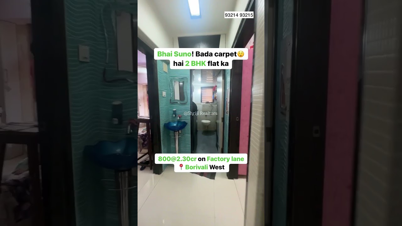 Available 2 BHK Furnished Flat | Nr Jambli Galli | Borivali West | Dharmesh Lakkad | Shriji Realtors