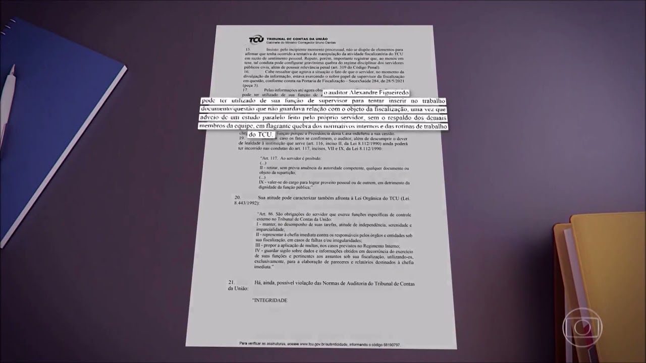 Jornal Hoje  Alexandre Figueiredo Marques é afastado da supervisão da auditoria do TCU Assista onlin