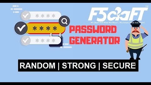 FREE DOWNLOAD PASSWORD GENERATOR APP IN JAVASCRIPT WITH SOURCE CODE | Tamil | F5Craft