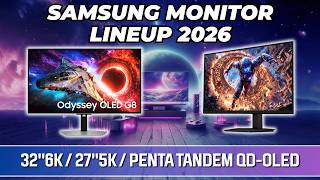 Samsung Monitor Lineup 2026 ab sofort bestellbar | Odyssey 32" 6K / 27" 5K / Penta Tandem QD-OLED