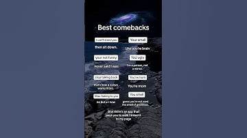 Best comebacks