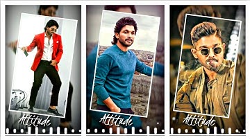 How to make attitude WhatsApp status in kinemaster |Allu arjun whatsapp status |Kinemaster tutorial