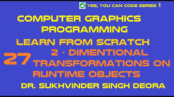 Computer Graphics : Lesson 27: All 2 D Transformations (C Program) #ugc #net #mdu #sukhvinder #deora