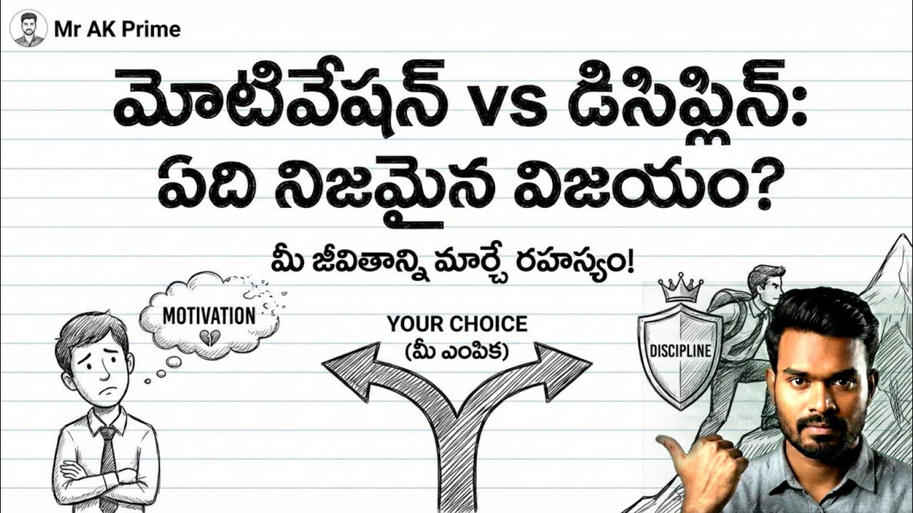 నీ ఫెయిల్యూర్ కి అసలు కారణం ఇదే! | Discipline vs Motivation Psychology in Telugu Mr AK Prime 