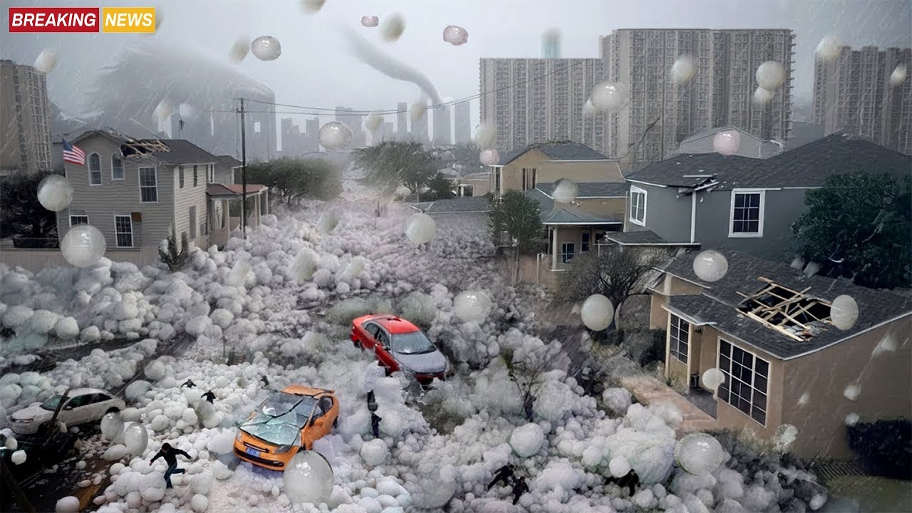 Hail and Flash Floods Hit Florida, USA, City Covered in Giant Ice Balls ...