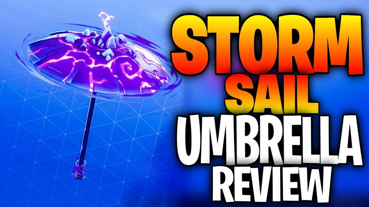 NEW STORM SAIL VICTORY ROYALE UMBRELLA Fortnitemares Storm Sail