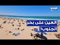 شاطئ صور مزدحم تحت جدار الصوت والطائرات الحربية: لا نخاف