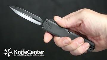 Microtech 1122-1DLCTSH Signature Series Ultratech ZBP Zero Blade Play Shadow AUTO OTF Knife
