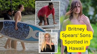 Britney Spears' Sons Spotted in Hawaii: Family Beach Day with Kevin Federline and Siblings!"