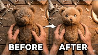 Restoring a Dusty Vintage Teddy Bear – Watch It Come Back to Life!