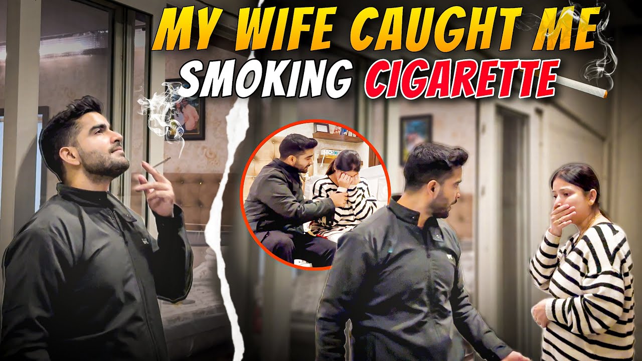 Smoking prank on my wife | She started crying and things got very serious | Aman and Iti vlogs