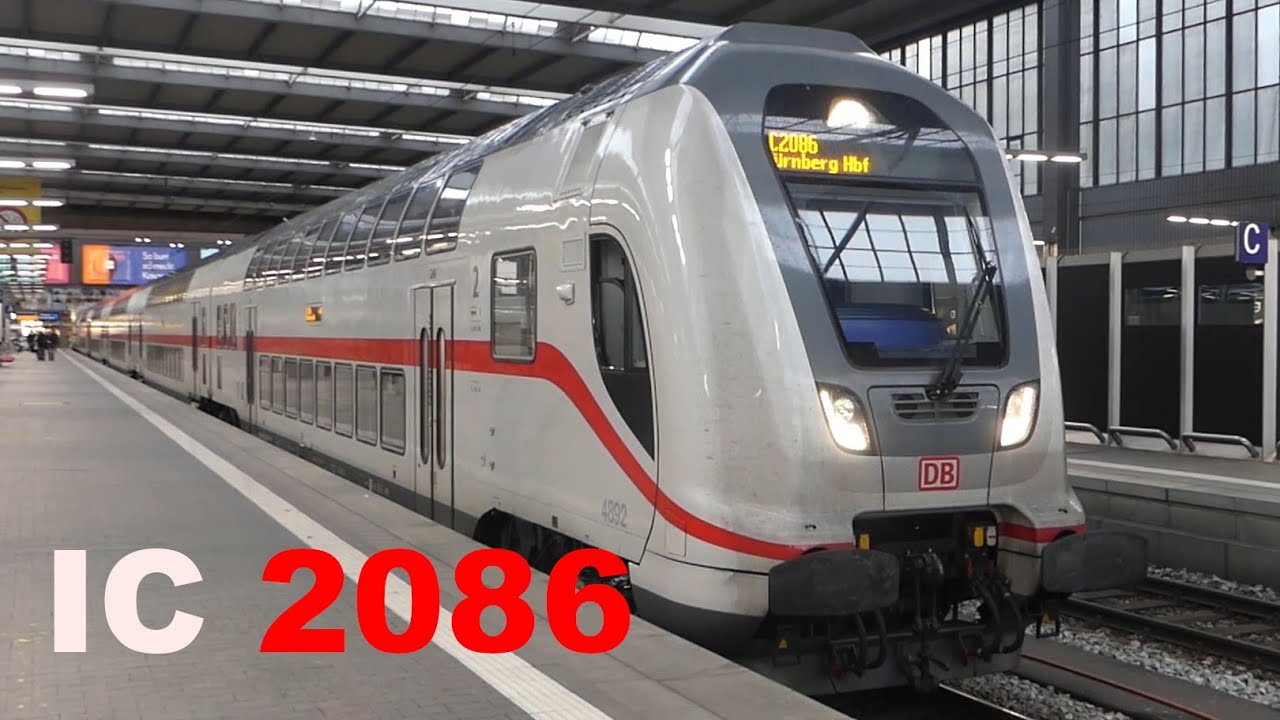 Mit dem IC2 über die SFS schleichen - IC 2086 Mitfahrt München Hbf - Augsburg Hbf
