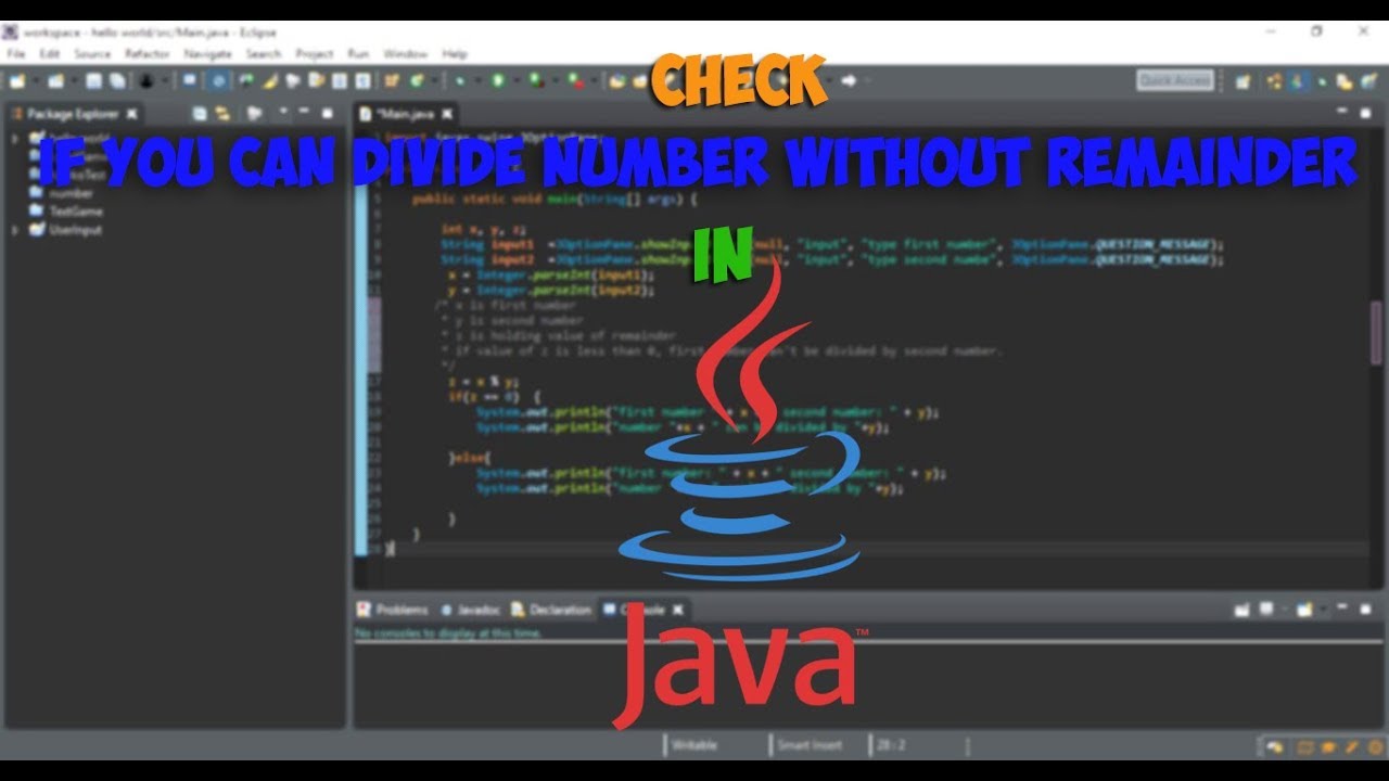 check if you can divide number without remainder | Java - YouTube