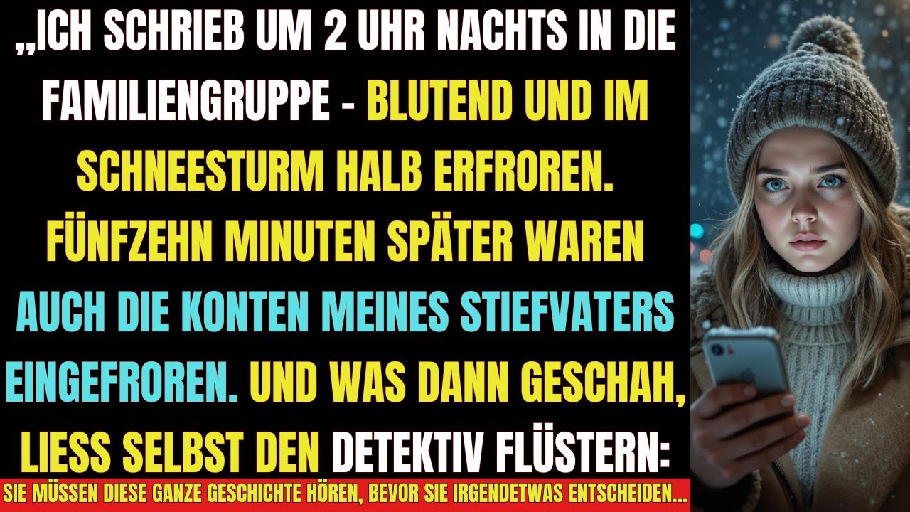 „Um 2 Uhr nachts im Schneesturm schlug mich mein Stiefvater – eine Nachricht zerstörte alles“