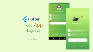 Flutter UI  Design - Speed Code  A Login Page