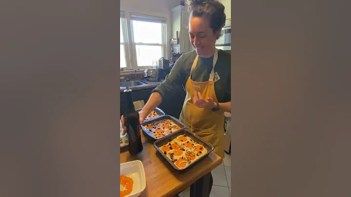 Steph making focaccia