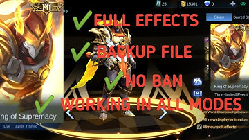 MLBB ALDOUS KING OF SUPREMACY SKIN SCRIPT FULL EFFECTS WITH BUCKUP FILE NEW (2020)
