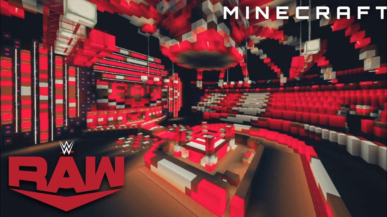Minecraft Wwe Raw Official Stage Set Thunderdome Youtube