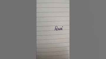 easy name in cursive writing /Ravi/name /niha art and craft