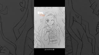 ZenNezu💕 #animedrawing #demonslayer #kny #nezuko #zenitsu #fyp