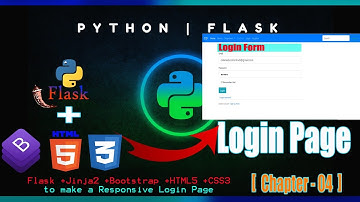 Responsive Login page using Python Flask । Full Web Development using Python and Flask ।Chapter 04