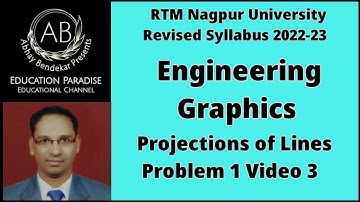 Projections of Lines: Problem 1 Video 3 Lines inclined to both the planes