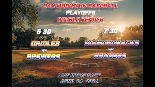 Playoffs Oak Mountain Baseball playoffs 9/10u Double Header