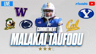 Malakai Taufoou LIVE COMMITMENT | ELITE S Chooses Between Oregon, Penn. State, Washington, BYU & Cal