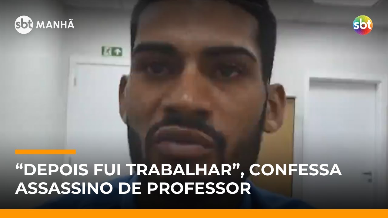 Homem confessa assassinato de professor e diz: “Depois fui trabalhar” | #SBTManhã