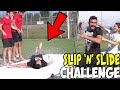 SLIP 'N' SLIDE CHALLENGE vs ILLUMINATI CREW ( Calcio Saponato )