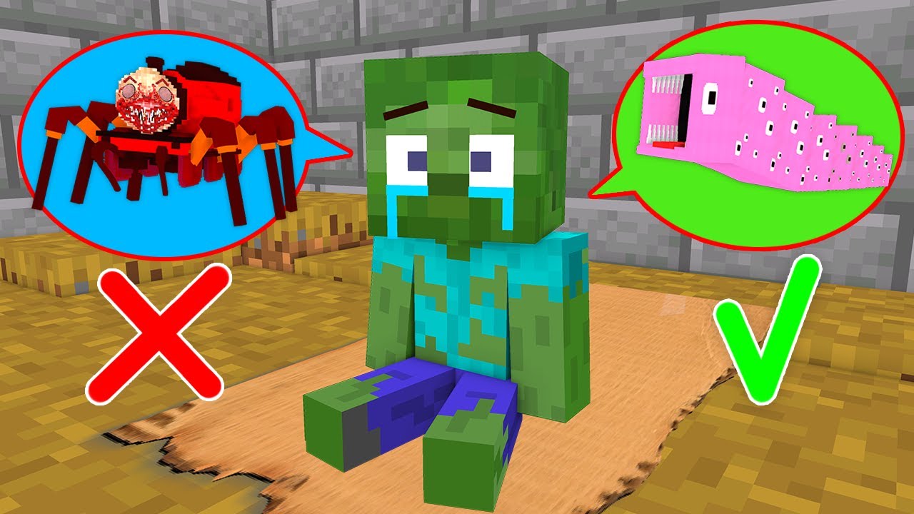 Choo Choo Charles and Poor Zombie vs Train Eater - Minecraft Animation
