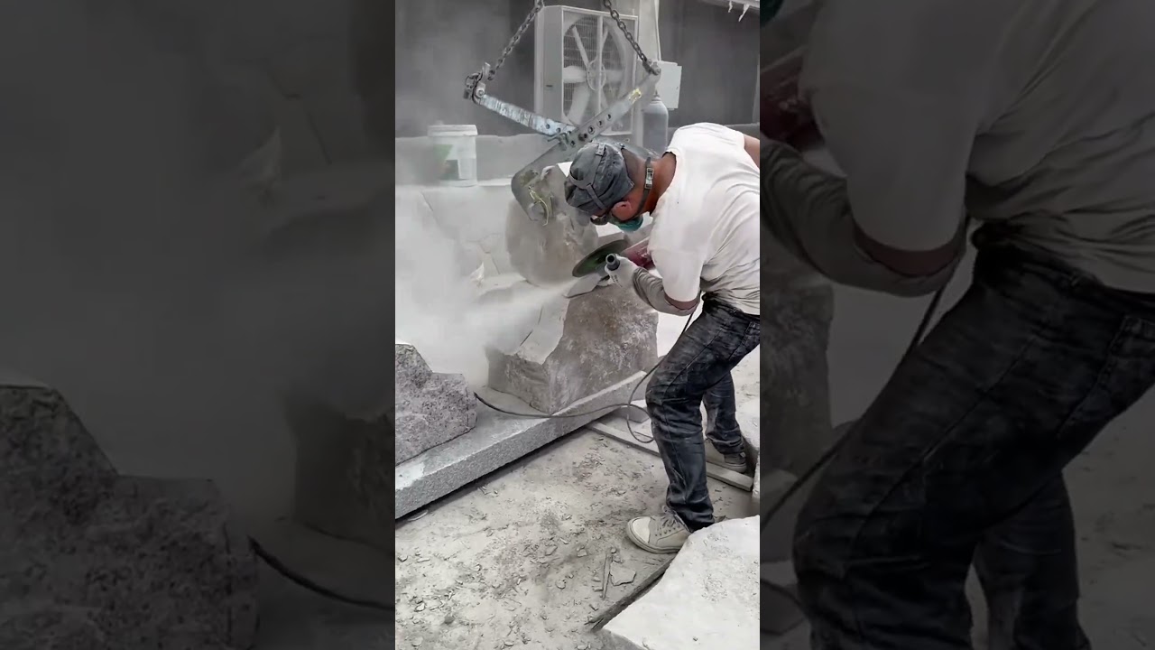 tutorial on how to install large natural stone blocks requires the use of anchor transport equipment